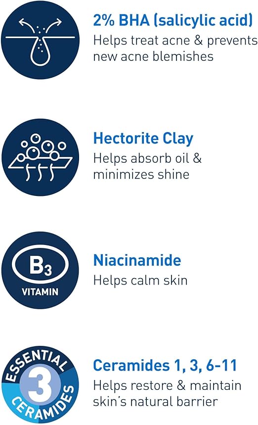 غسول الوجه سيرافيه للتحكم في حب الشباب 237 مل