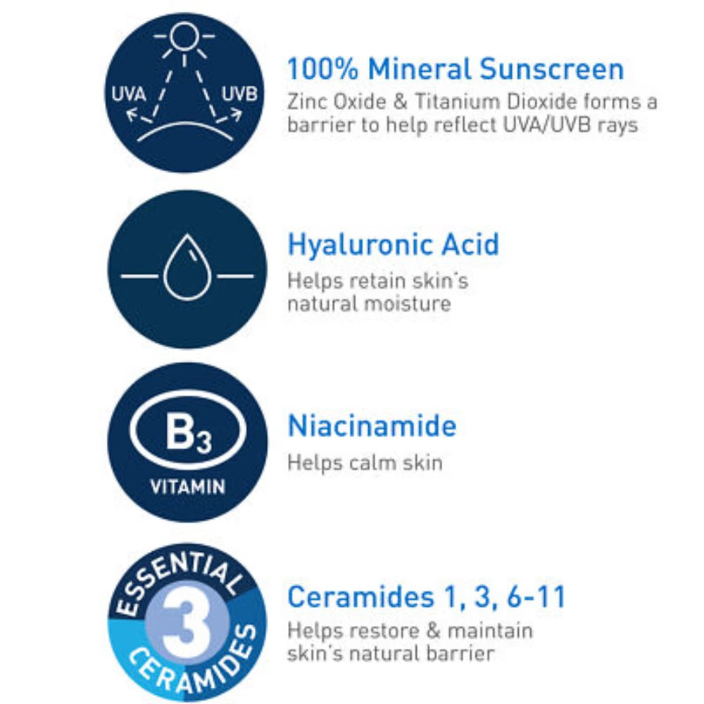 CeraVe Hydrating Mineral Sunscreen SPF 30 75ml