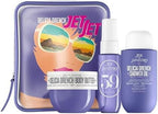 Sol de Janeiro Delícia Drench Jet Set Travel Size Body Care Set | Hydrating Shower Oil, Body Butter & Perfume Mist | Deep Moisture & Soft Skin Glow Kit