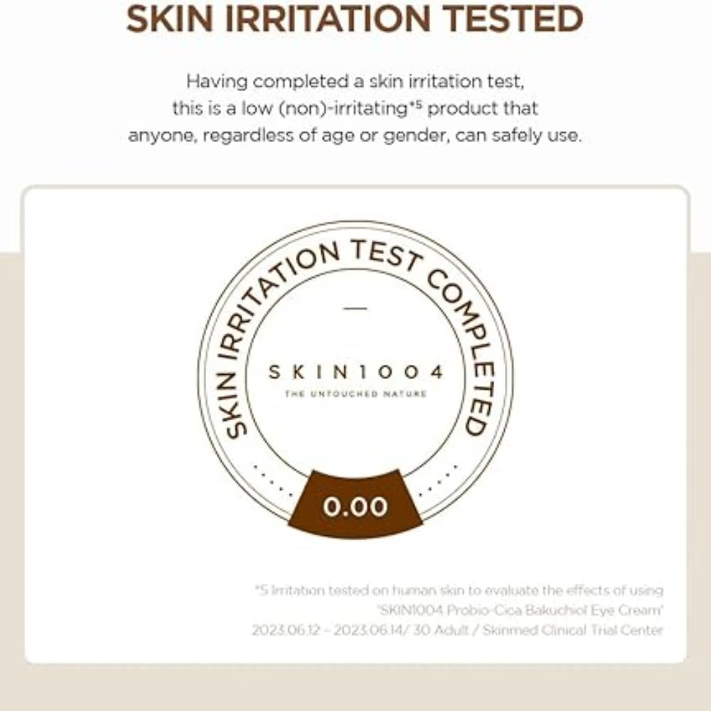 SKIN1004 Probio-CICA Bakuchiol Eye Cream 20ml – Gentle Korean Eye Cream for Dark Circles, Firming & Soothing Care