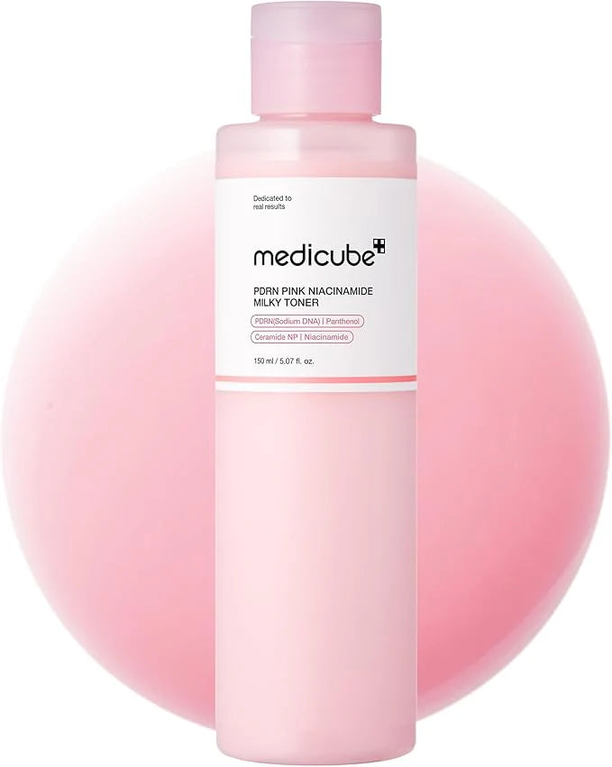 Ultimate Glass Glow Bundle (Medicube PDRN Pink Niacinamide Milky Toner+ Medicube PDRN Pink Collagen Serum + Medicube PDRN Pink Collagen Cream)