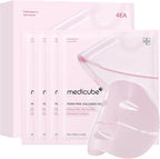 Medicube Salmon DNA PDRN Pink Collagen Jelly Gel Mask (4ea x 28g) – Overnight Hydrating & Firming Korean Face Mask for Glass Glow Skin