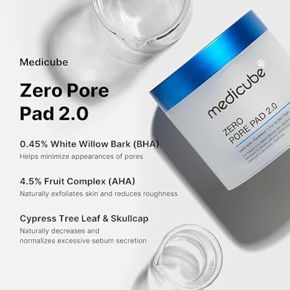 Medicube Zero Pore Pad 70s – Pore Tightening Exfoliating Toner Pads for Smooth Clear Skin | 70 Pads