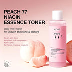 Anua Peach 77 Niacin Essence Toner 250ml – Hydrating & Brightening Korean Toner with Niacinamide, Panthenol & Ceramides for Glass Skin