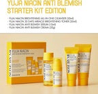 Some By Mi Yuja Niacin Anti-Blemish Starter Kit | Includes Toner 30ml + Serum 10ml + Gel Cream 30g + Sleeping Mask 20g