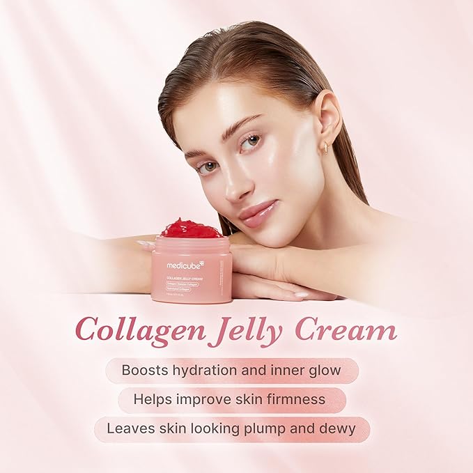 Medicube Collagen Jelly Cream – Niacinamide & Hydrolyzed Collagen Glow Moisturizer for 24H Hydration | Korean Skincare