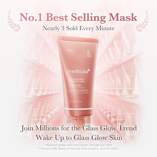 Medicube Collagen Overnight Wrapping Peel-Off Mask – Firming, Hydrating & Anti-Sagging Face Mask for Glowing Skin (75 ml)