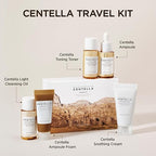 SKIN1004 Madagascar Centella Travel Kit – 5pcs Korean Skincare Set (Toner, Ampoule, Cream, Cleansing Oil & Foam) – Soothing & Hydrating Trial Kit