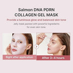 Medicube Salmon DNA PDRN Pink Collagen Jelly Gel Mask (4ea x 28g) – Overnight Hydrating & Firming Korean Face Mask for Glass Glow Skin