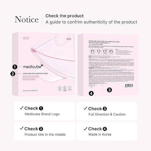 Medicube Salmon DNA PDRN Pink Collagen Jelly Gel Mask (4ea x 28g) – Overnight Hydrating & Firming Korean Face Mask for Glass Glow Skin