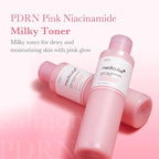 Medicube PDRN Pink Niacinamide Milky Toner 150 ml – Hydrating, Soothing & Brightening Toner for Glass Glow Skin with Ceramides & Peptides