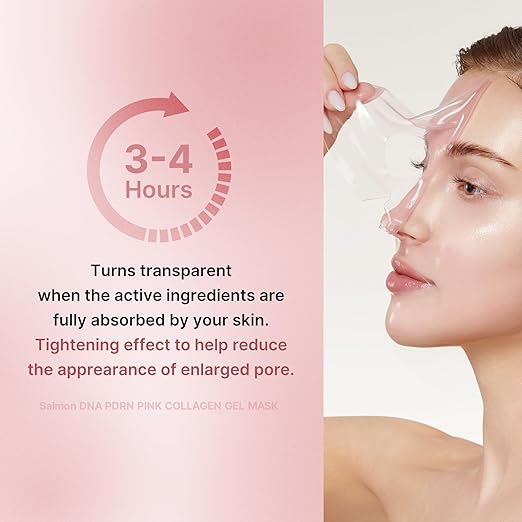 Medicube Salmon DNA PDRN Pink Collagen Jelly Gel Mask (4ea x 28g) – Overnight Hydrating & Firming Korean Face Mask for Glass Glow Skin