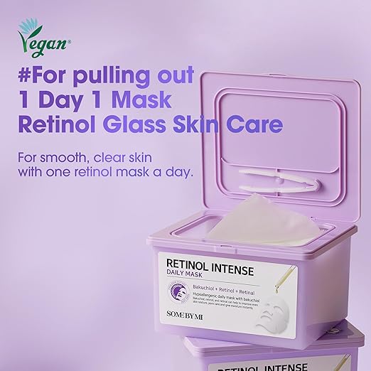 SOME BY MI Retinol Intense Daily Mask - With Bakuchiol + Retinol + Retinal | 30 Sheets