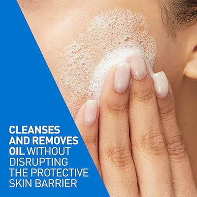 CeraVe Foaming Cleanser Normal to Oily Skin with Hyaluronic Acid, Niacinamide and Ceramides| Fragrance Free|236ML