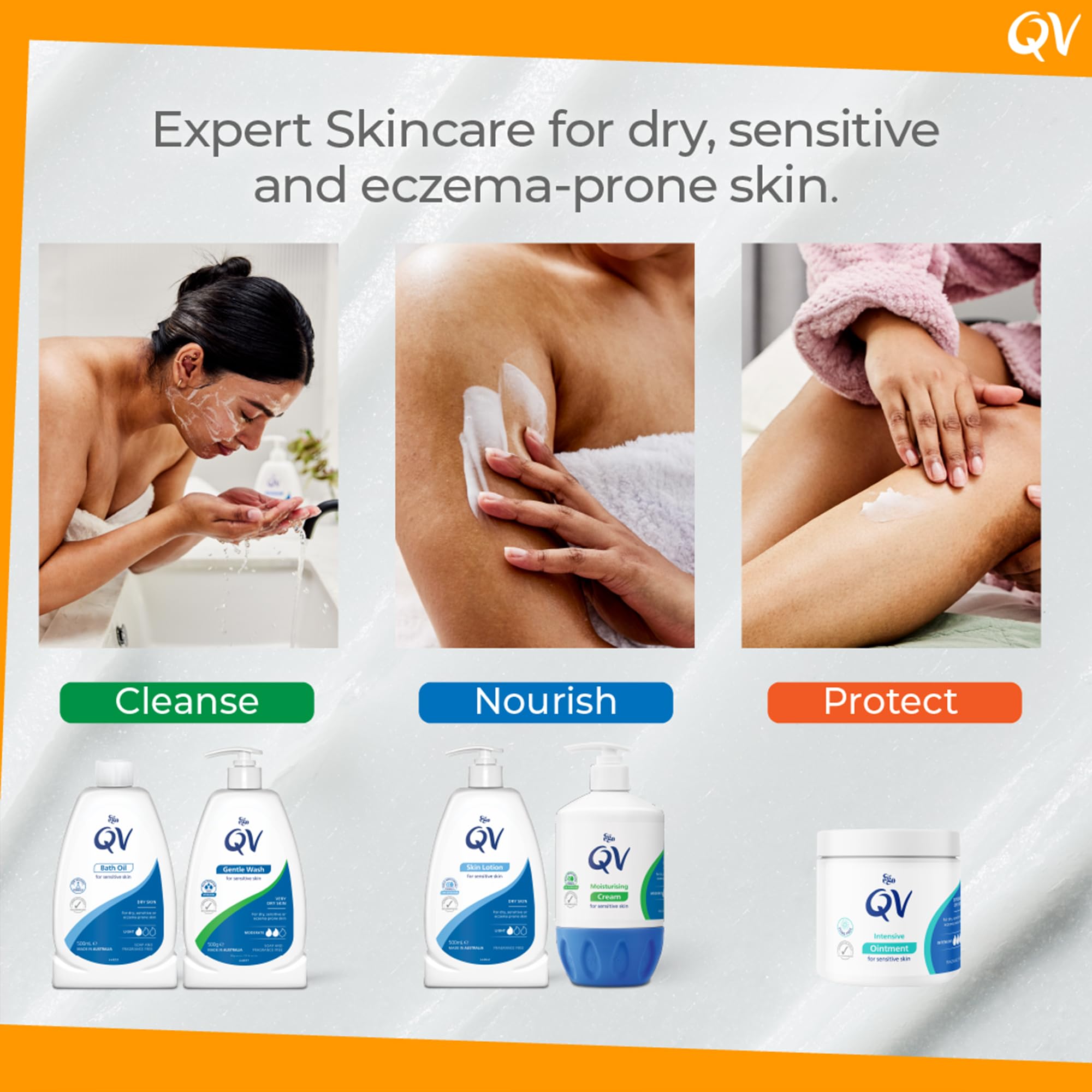 QV Cream with Glycerin - 1kg Pump, Ideal for Dry Skin Conditions, such as Eczema, Psoriasis and Dermatitis