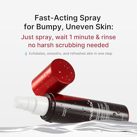 Medicube Red Body Peeling Shot 3.88oz – AHA BHA Succinic Acid Body Spray for Strawberry Skin, Exfoliating & Smoothing Care