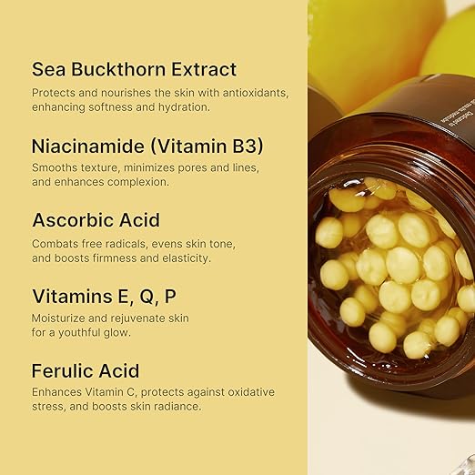 Medicube Deep Vitamin C Golden Capsule Face Moisturizer 55ml (1.94oz) – Brightening Gel Cream with Liposome Capsules for Glow, Hydration & Anti-Aging