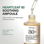 Anua Heartleaf 80% Soothing Ampoule 30ml – Calming & Hydrating Korean Face Serum with Panthenol (B5) for Sensitive & Combination Skin