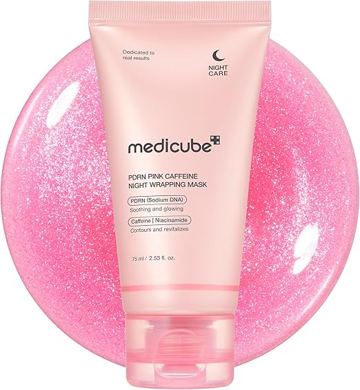 Medicube PDRN Caffeine Overnight Wrapping Peel-Off Mask – Firming, Depuffing & Hydrating Korean Face Mask for Glass Skin (75 ml)
