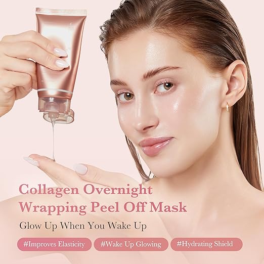 Medicube Collagen Overnight Wrapping Peel-Off Mask – Firming, Hydrating & Anti-Sagging Face Mask for Glowing Skin (75 ml)