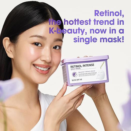 SOME BY MI Retinol Intense Daily Mask - With Bakuchiol + Retinol + Retinal | 30 Sheets