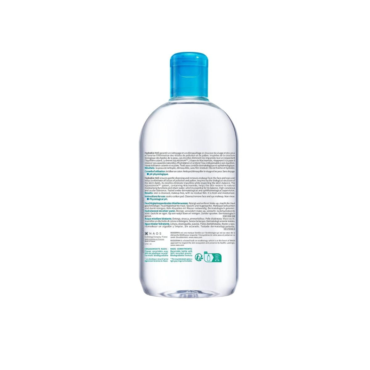 Bioderma HydraBio H2O Micelle Solution for Women - 500ml Cleanser