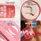 Sol de Janeiro Bom Dia Bright Jet Set – Travel Body Care Kit with AHA Body Cream, Shower Gel & Fragrance Mist for Smooth & Glowing Skin
