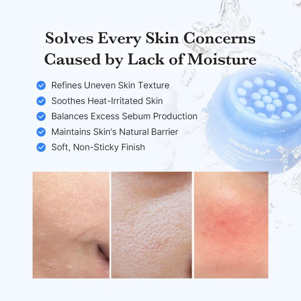 Medicube Hyaluronic Moisturizing Capsule Cream 55g – Deep Hydration Korean Face Cream for Plump, Smooth & Radiant Skin