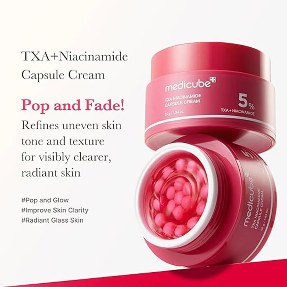 Medicube TXA Niacinamide Capsule Cream 55g – Brightening Korean Face Cream for Dark Spots, Even Skin Tone & Radiant Glow