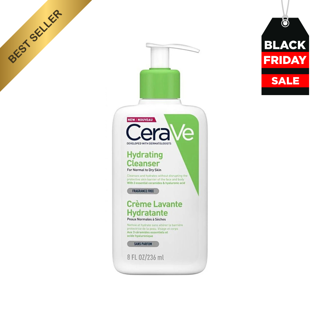 CeraVe Hydrating Cleanser | Face and Body Wash for Normal to Dry skin with Hyaluronic Acid and Ceramides 236 ML