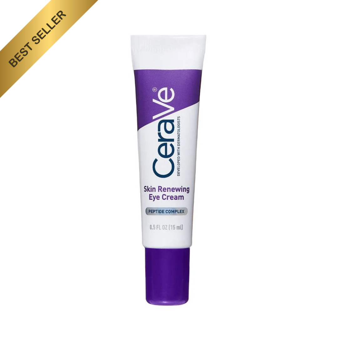 CeraVe Eye Cream for Wrinkles Under Eye Cream with Caffeine, Peptides Free & Ophthalmologist Tested 0.5 Ounces