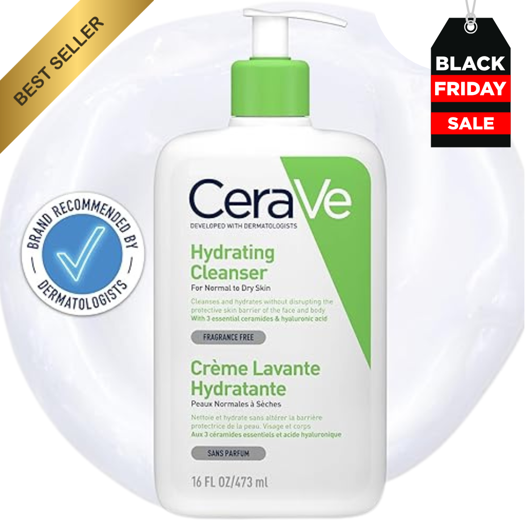 Cerave Hydrating Cleanser for Normal to Dry Skin with Hyaluronic Acid, 473ml