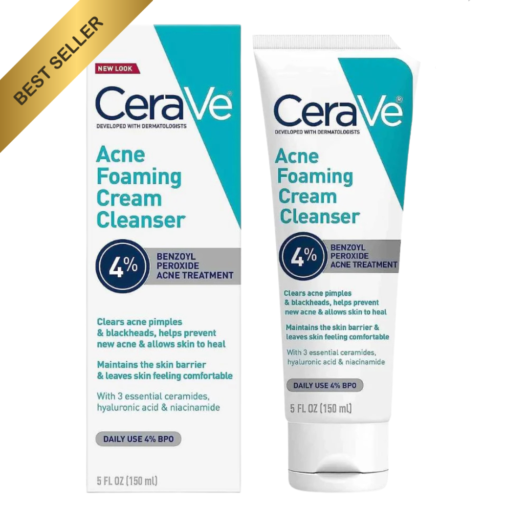 CeraVe Acne Foaming Cream Cleanser 4% Benzoyl Peroxide 150ml Clear Complexion!