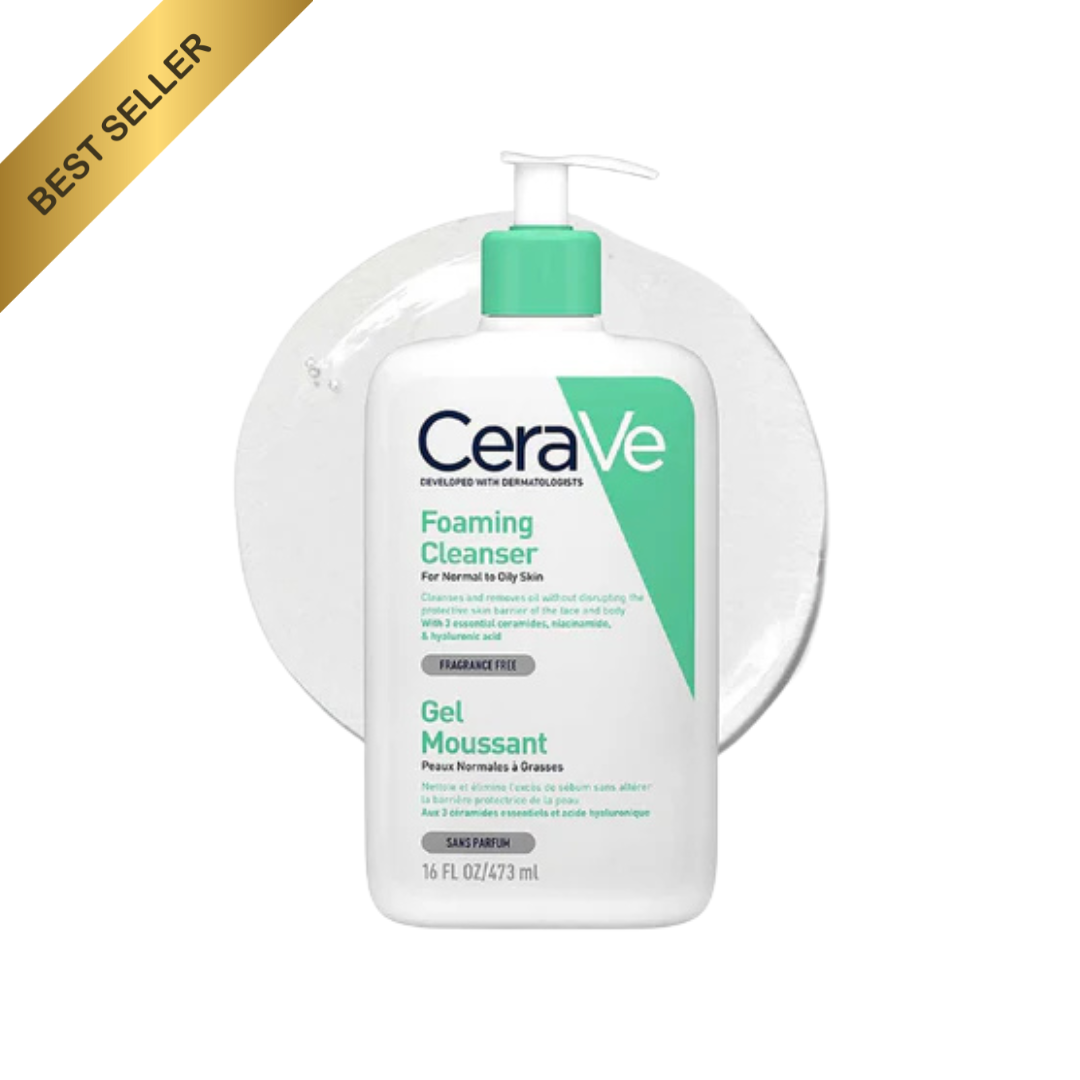 Cerave Foaming Cleanser for Normal to Oily Skin with Hyaluronic Acid 473ml