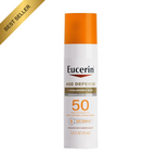 Eucerin Age Defense Face Sunscreen Lotion with Hyaluronic Acid, 75ml. oz Bottle, SPF 50