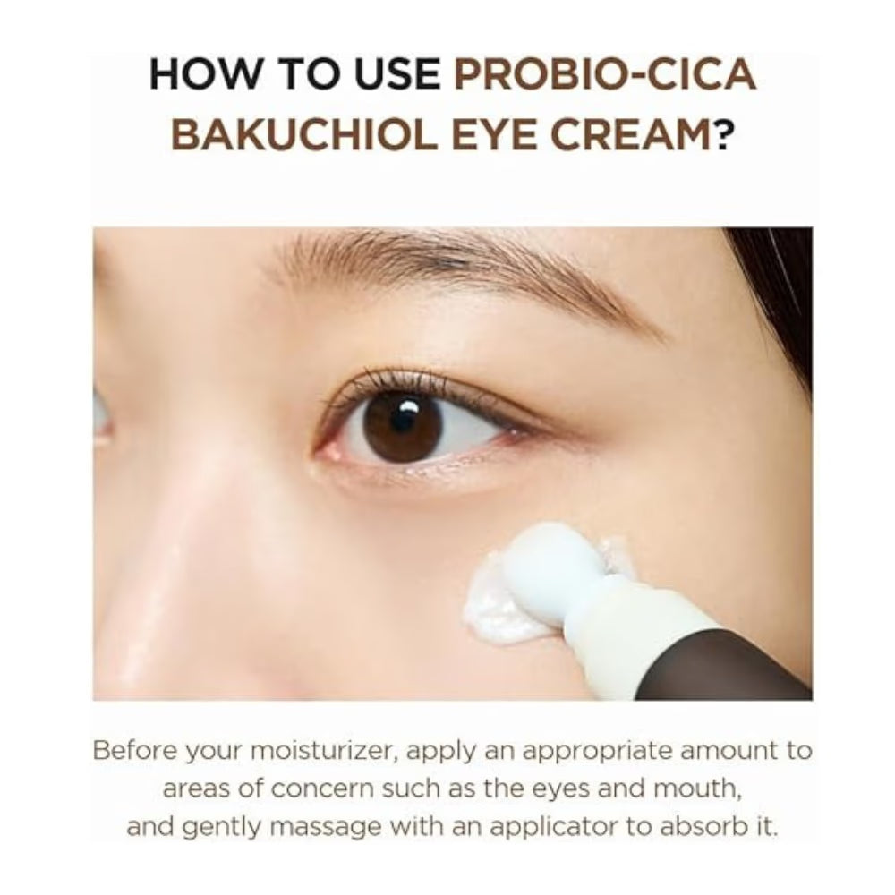 SKIN1004 Probio-CICA Bakuchiol Eye Cream 20ml – Gentle Korean Eye Cream for Dark Circles, Firming & Soothing Care