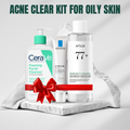 Acne Clear Kit for Oily Skin | CeraVe Foaming Facial Cleanser + La Roche-Posay Effaclar Duo (+) + Anua Heartleaf 77% Soothing Toner