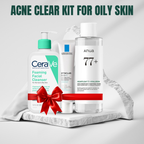 Acne Clear Kit for Oily Skin | CeraVe Foaming Facial Cleanser + La Roche-Posay Effaclar Duo (+) + Anua Heartleaf 77% Soothing Toner