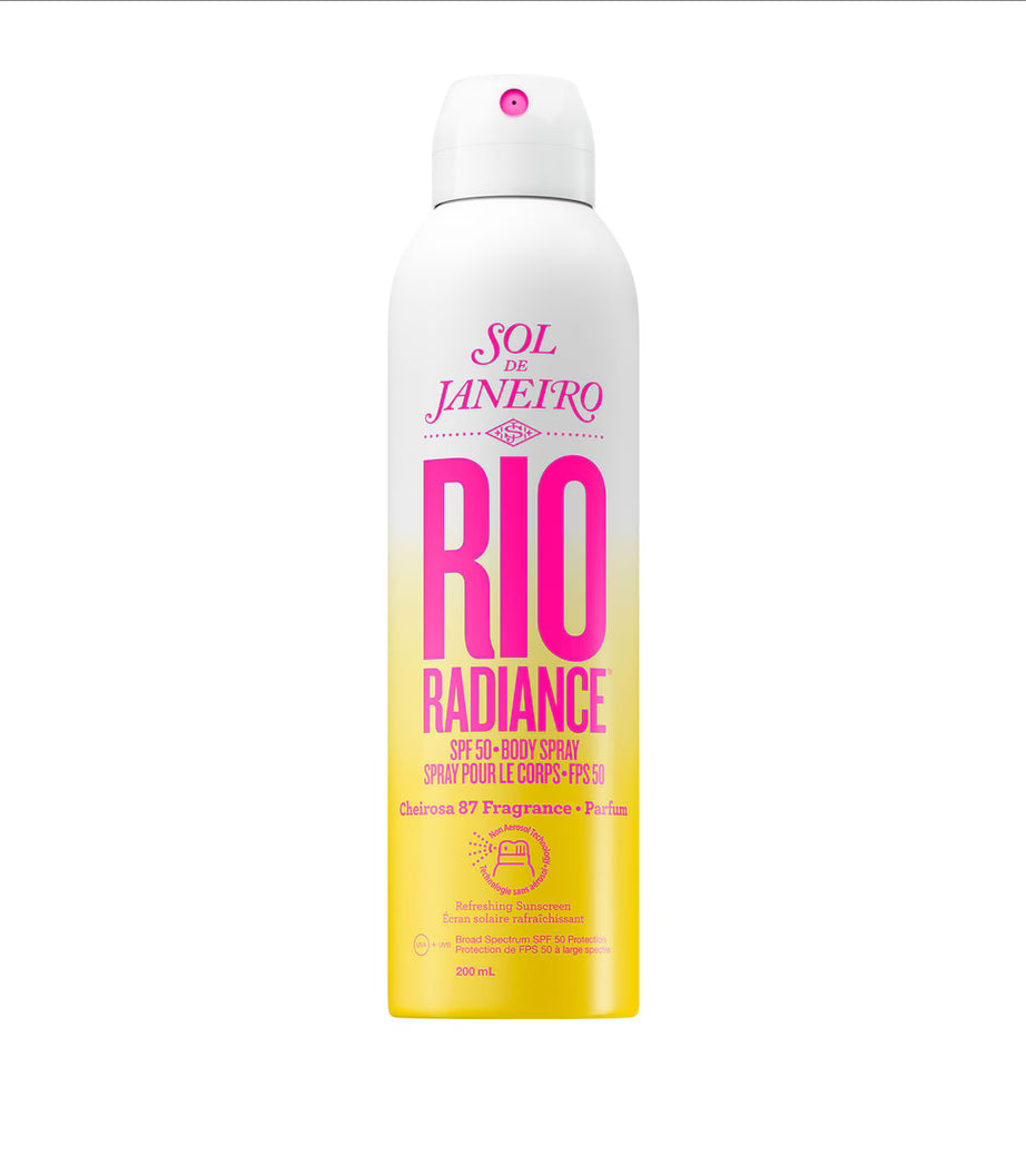 Sol de Janeiro Rio Radiance SPF 50 Body Spray 100ml (3.4 fl oz) – Broad Spectrum Sunscreen with Niacinamide & Antioxidants | Sheer, Hydrating UV Protection