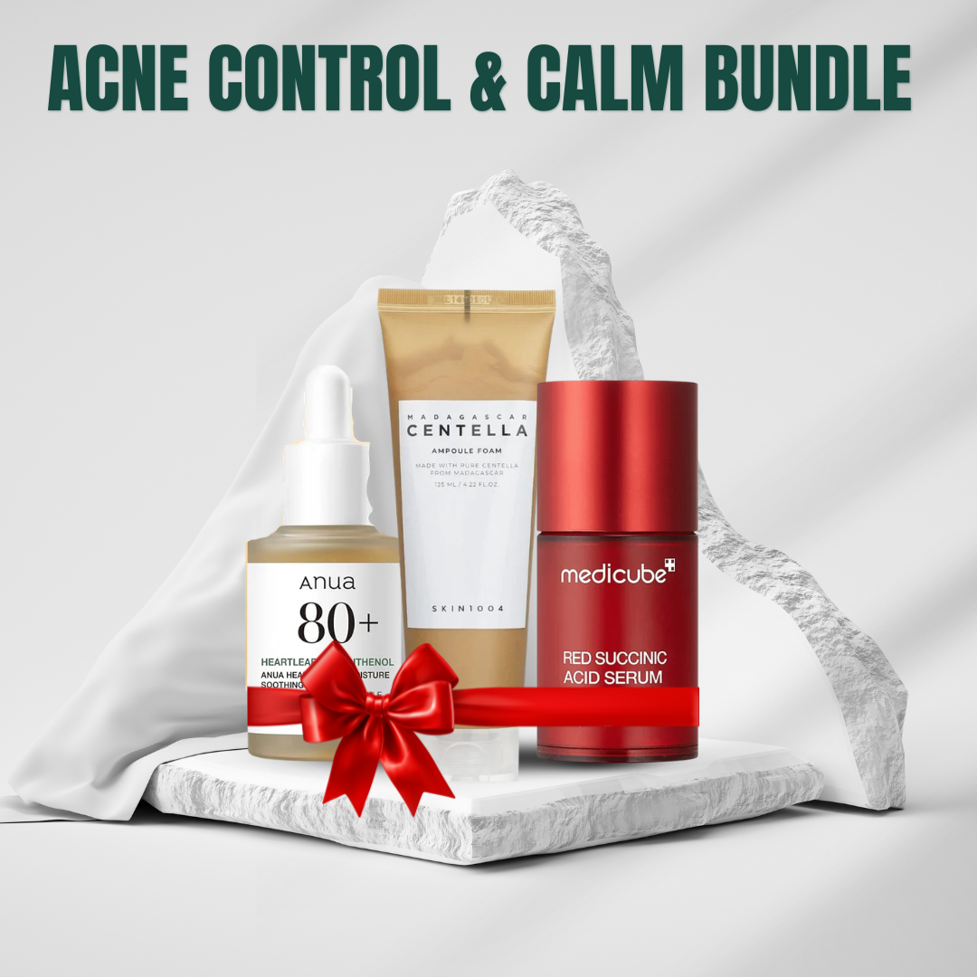 Acne Control & Calm Bundle (Anua Heartleaf 80% Soothing Ampoule +