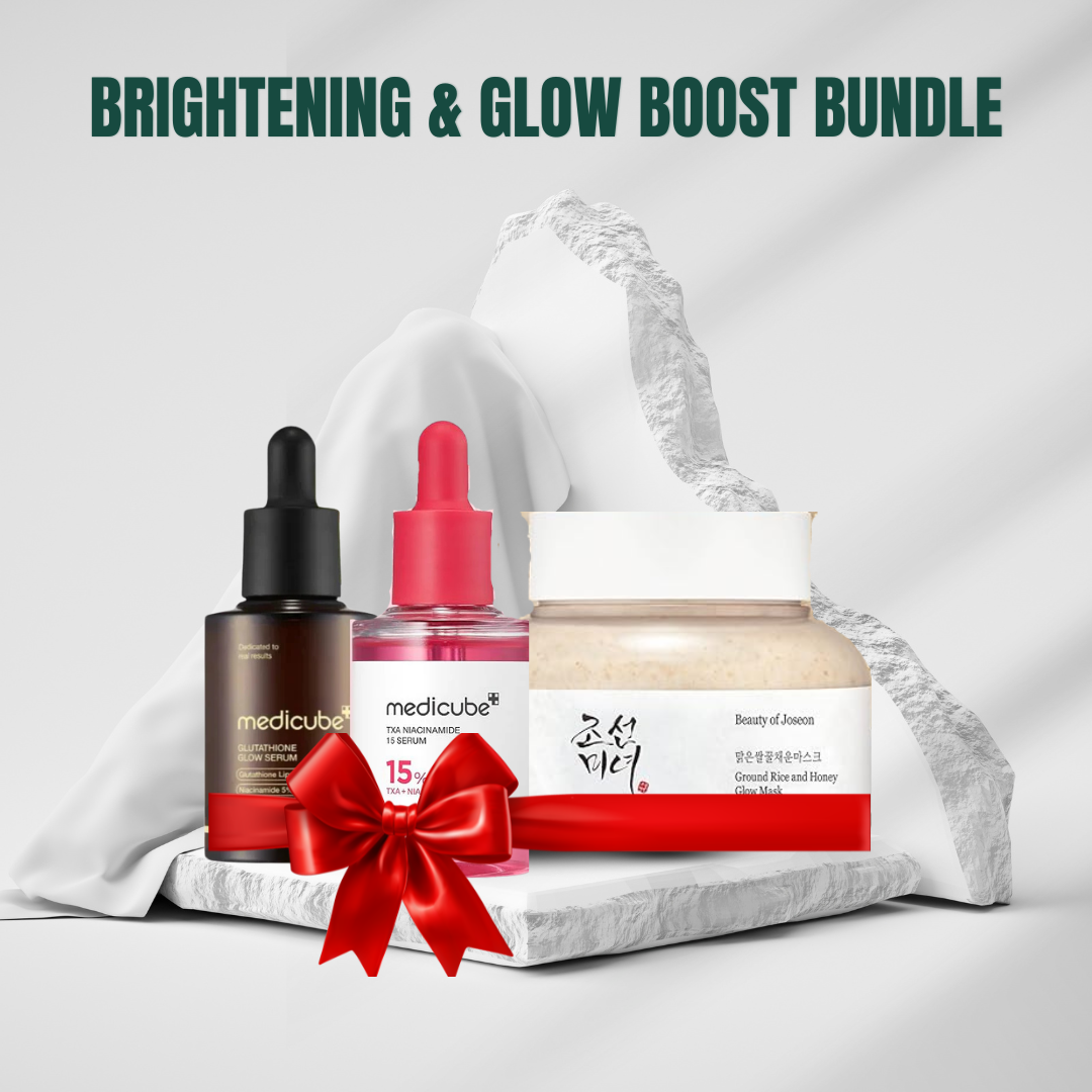Brightening & Glow Boost Bundle (Medicube Glutathione Glow Serum + Medicube TXA + Niacinamide 15% Serum + Beauty of Joseon Rice & Honey Glow Mask)