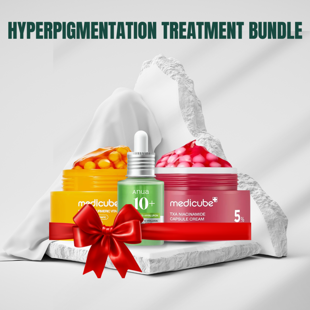 Hyperpigmentation Treatment Bundle (Medicube Kojic Acid Turmeric Cream + Medicube TXA Niacinamide Capsule Cream + Anua Azelaic Acid 10% Serum)