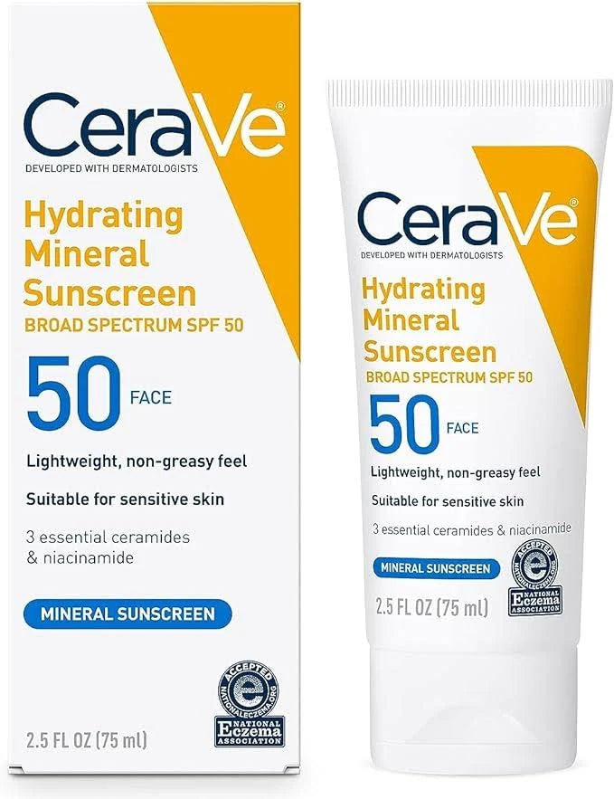CeraVe Hydrating Mineral Sunscreen SPF 50 75ml